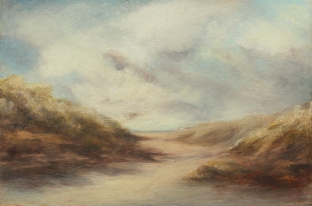 Swept by the Wind, 24" x 36", oil pastel on panel, 2012